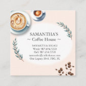 コーヒモダンーショッププロフェッショナル名刺 スクエア名刺 (正面)