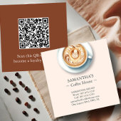 コーヒモダンーショッププロフェッショナル名刺 スクエア名刺