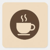 ☕コーヒモダンーショップロイヤリティ&名刺 スクエアシール (正面)