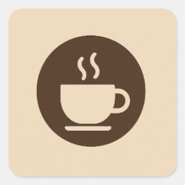 ☕コーヒモダンーショップロイヤリティ&名刺 スクエアシール