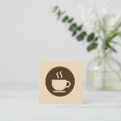☕コーヒモダンーショップロイヤリティ&名刺 スクエア名刺 (スタンド正面)