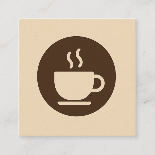 ☕コーヒモダンーショップロイヤリティ&名刺 スクエア名刺 (正面)