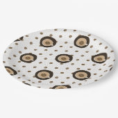 コーヒモダンーバー豆ブライダルシャワー ペーパープレート (アングル)