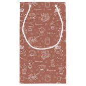 コーヒモダンーパターンパーソナル/ビジネス スモールペーパーバッグ (裏面)