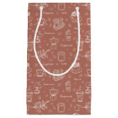 コーヒモダンーパターンパーソナル/ビジネス スモールペーパーバッグ (正面)