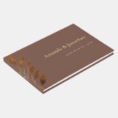 コーヒモダンーブラウンと金ゴールドリーフ結婚ズ ゲストブック (コーナー)