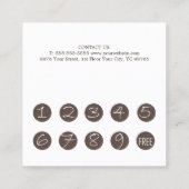 コーヒモダンーミニマルアイコン店ロイヤリティカード ロイヤリティカード (裏面)