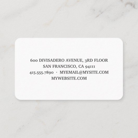 コーヒモダンーミニマルショッププロフェッショナル 名刺 (裏面)