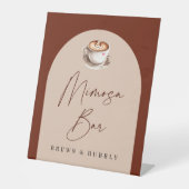 コーヒモダンーミモザバーブライダルシャワー 台座サイン (正面)