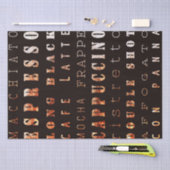 コーヒモダンー型タイポグラフィブラウン 薄葉紙 (クラフト)