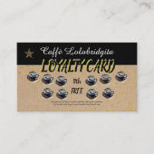 コーヒモダンー店ロイヤリティ営業ロイヤリティカード 名刺 (正面)