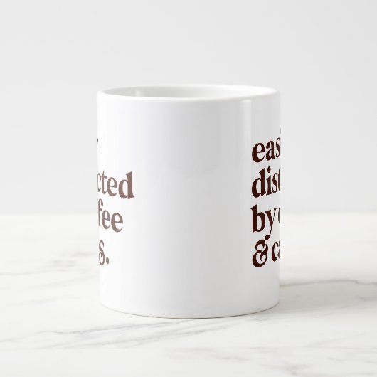 コーヒモダンー愛好家のカーブ恋人ジャイアントコーヒーマグ ジャンボコーヒーマグカップ (正面)