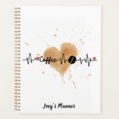 コーヒモノトーンのーは心拍コーヒーを飛ばす プランナー手帳 (正面)