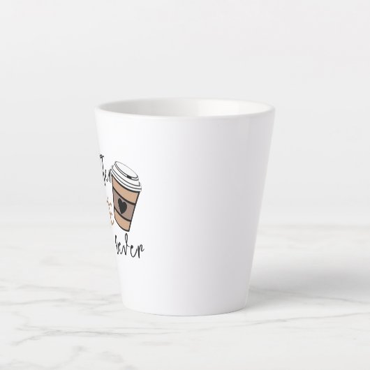 コーヒユニークーの贈り物、決してラテよりも良いおもしろい カフェラテマグ (正面)