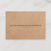 コーヒユニークーアイコンダンボールバックコーヒーショップ4. 名刺 (裏面)