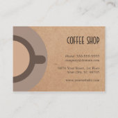 コーヒユニークーアイコンダンボールバックコーヒーショップ4. 名刺 (正面)