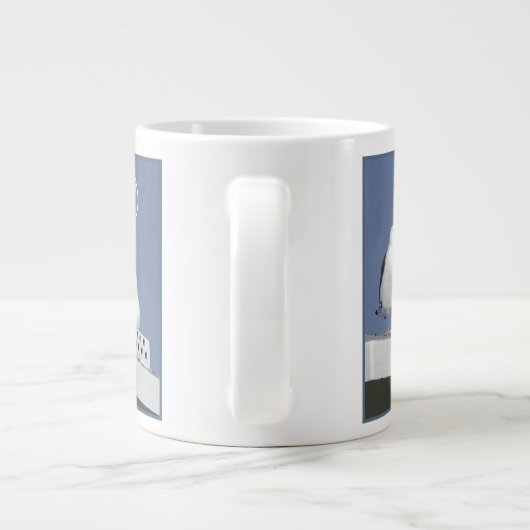 コーヒユーモアのあるーの飢え叫ぶシーガルマグおもしろい ジャンボコーヒーマグカップ (裏面)