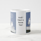 コーヒユーモアのあるーの飢え叫ぶシーガルマグおもしろい ジャンボコーヒーマグカップ (正面)