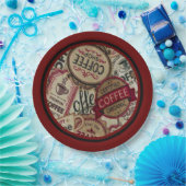 コーヒラベルのコラージュ ペーパープレート (パーティー)