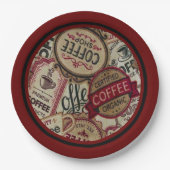 コーヒラベルのコラージュ ペーパープレート (正面)