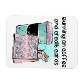 コーヒランニングーとクレジットカードの マグネット (横)