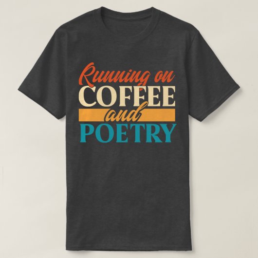 コーヒランニングーと詩に関する人 Tシャツ (デザイン正面)