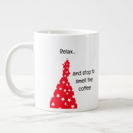 コーヒリラックスーストップーのマグカップの匂いを嗅ぐために ジャンボコーヒーマグカップ (左)