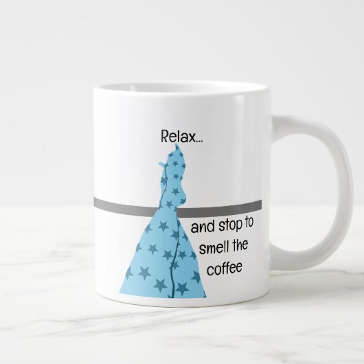 コーヒリラックスーストップーのマグカップの匂いを嗅ぐために ジャンボコーヒーマグカップ (右)