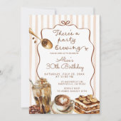 コーヒーあるパーティー醸造誕生日 招待状 (正面)