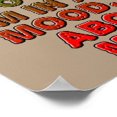 コーヒーいい気分のトリックおもしろいポスターサイン ポスター (角)