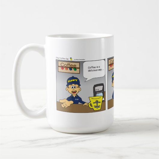 コーヒーおいしい コーヒーマグカップ (左)