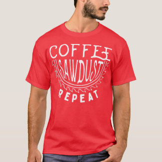 コーヒーおがくずのリピート Tシャツ