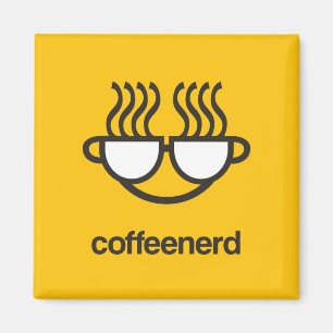 コーヒーおたくの黄色の磁石 マグネット