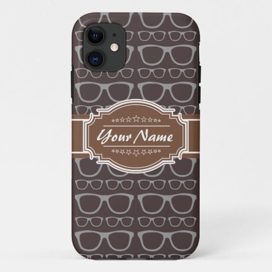 コーヒーおたくヒップスターパーソナライズされたグラス Case-Mate iPhoneケース (裏面)