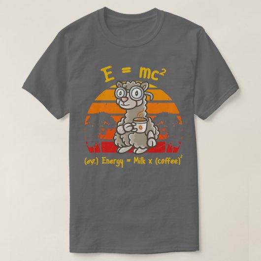 コーヒーおたく数学フォーミュラ先生コーヒーマグラマ Tシャツ (デザイン正面)