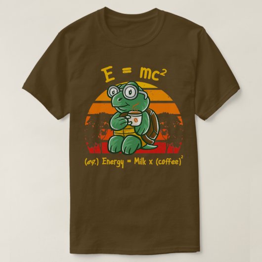 コーヒーおたく数式先生コーヒーマグおもしろい Tシャツ (デザイン正面)