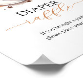 コーヒーおむつラッフル赤ちゃんシャワーゲーム ポスター (角)