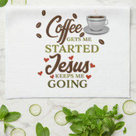 コーヒーおもしろいことわざ キッチンタオル