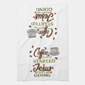 コーヒーおもしろいことわざ キッチンタオル (縦)