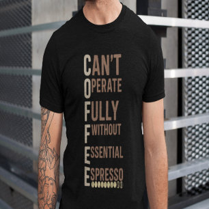 コーヒーおもしろいたっぷりのシャツ   デイリーユーモアスタイル Tシャツ