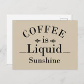 コーヒーおもしろいについてのことわざを飲む シーズンポストカード (正面/裏面)