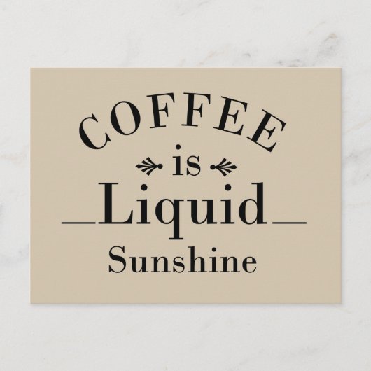 コーヒーおもしろいについてのことわざを飲む シーズンポストカード (正面)