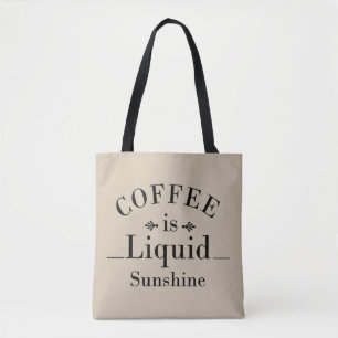 コーヒーおもしろいについてのことわざを飲む トートバッグ