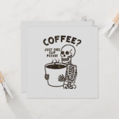 コーヒーおもしろいは1杯お願い カード (正面/裏面インサイチュ)
