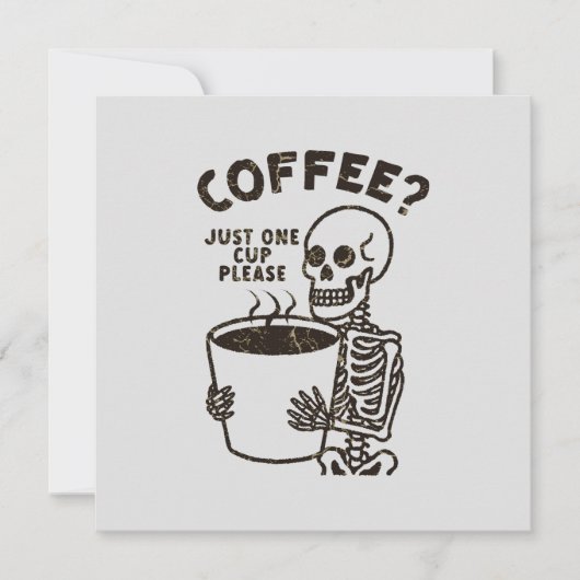 コーヒーおもしろいは1杯お願い カード (正面)