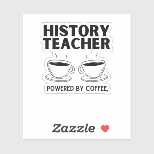 コーヒーおもしろいを使った歴史先生 シール (シート)