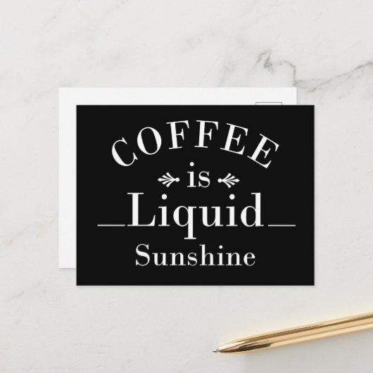 コーヒーおもしろいドリンカー引用文 シーズンポストカード (正面/裏面インサイチュ)