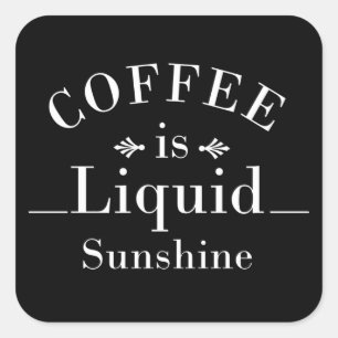 コーヒーおもしろいドリンカー引用文 スクエアシール