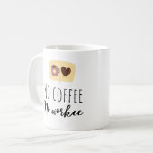 コーヒーおもしろいノーウォーキー コーヒーマグカップ (正面左)