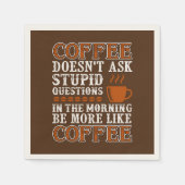 コーヒーおもしろいパーティーの提供 スタンダードカクテルナプキン (正面)